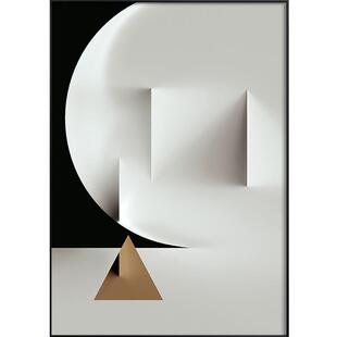 现代简约抽象几何入门入室玄关装饰画客厅过道竖版极简样板间挂画