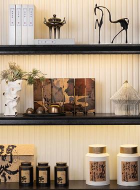 宋代美学新中式国风禅意艺术摆件书房茶室博古架高级感办公室摆设
