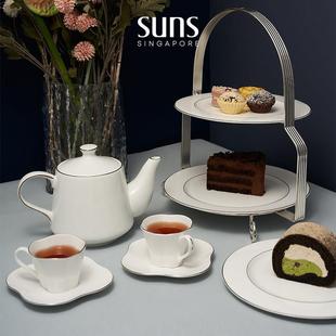 suns时分月下花影咖啡杯碟下午茶具套组下午茶咖啡杯套装送人礼盒