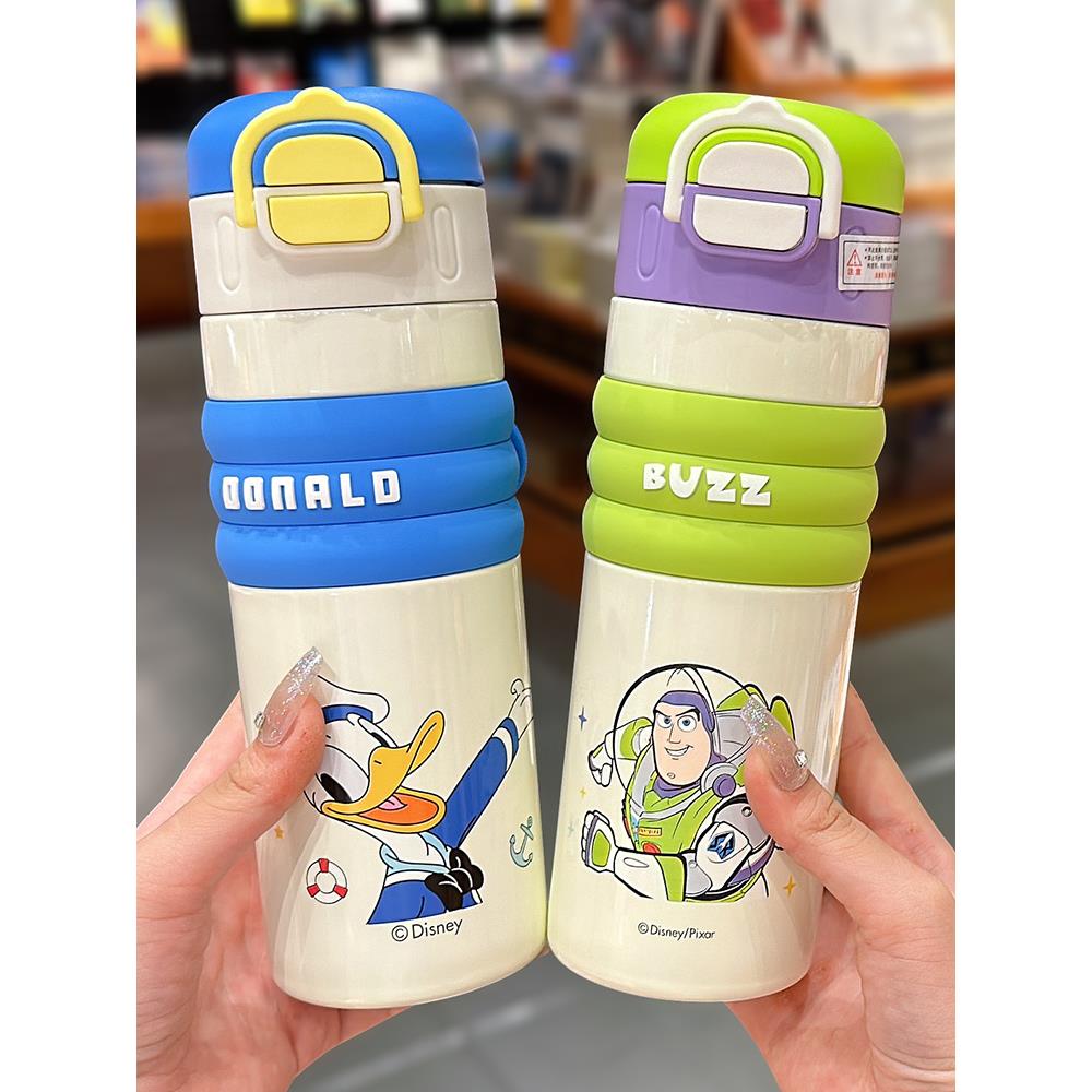 儿童双饮保温杯女316不锈钢男小学生儿童吸管杯上学专用便携水杯