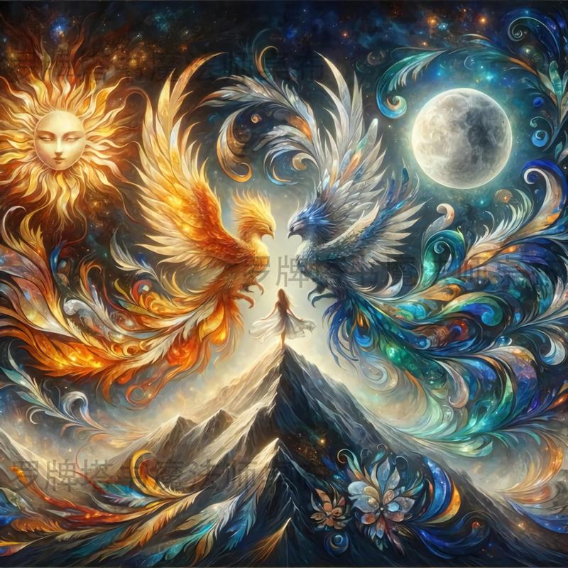 凤求凰 塔罗桌布 魔法卡牌游戏专用布 塔牌罗塔luo牌牌布绒布桌布