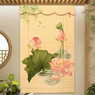 竹帘卷帘窗帘茶室遮光禅意屏风遮阳帘子卷拉式 新中式 定制隔断门帘