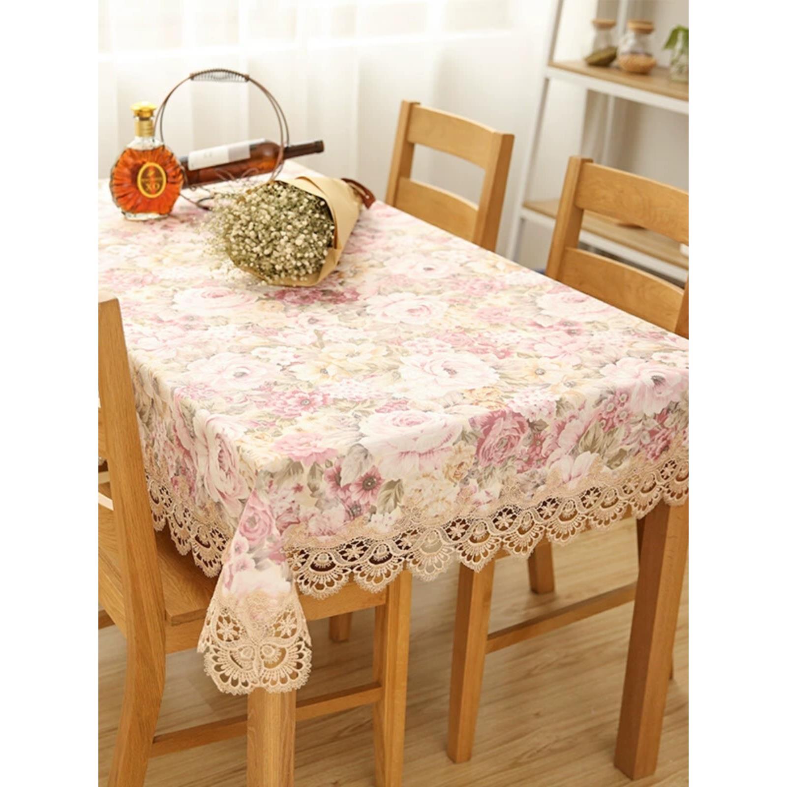 欧式桌布布艺棉麻高档茶几布长方巾家用圆形台布电视柜巾床头盖巾