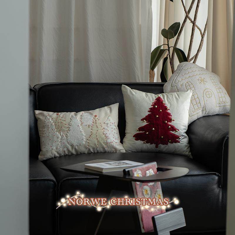 圣诞节抱枕铃铛创意礼物靠垫精品店咖啡店装饰客厅沙发靠枕ins风