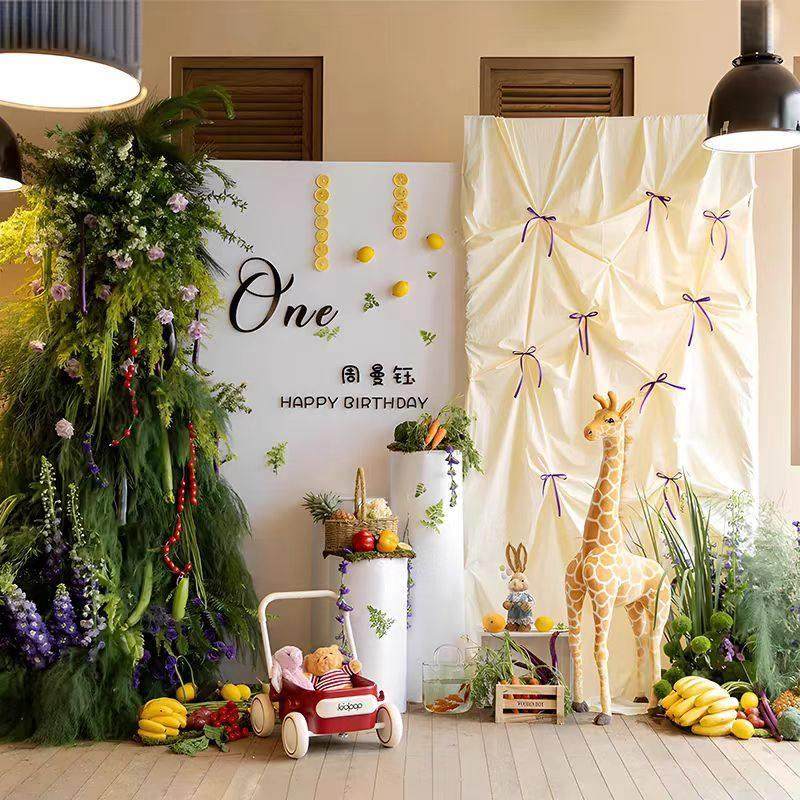 韩系宝宝周岁生日宴场景布置森系简约男女孩生日背景墙kt板套餐,节庆用品/礼品,装扮布置套餐,淘宝优惠券,粉丝福利购,淘宝优惠卷