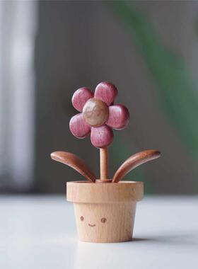 Joe有钱花实木可爱桌面摆件车载摆件送朋友闺蜜创意礼物