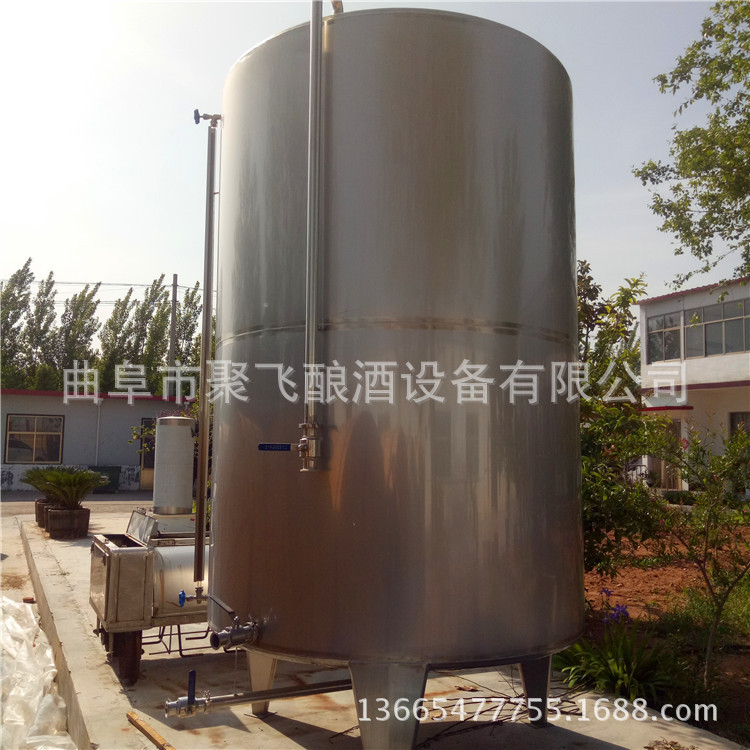 酒厂专用不锈钢搅拌罐 储酒罐 立式白钢罐 密封冷却器经销商