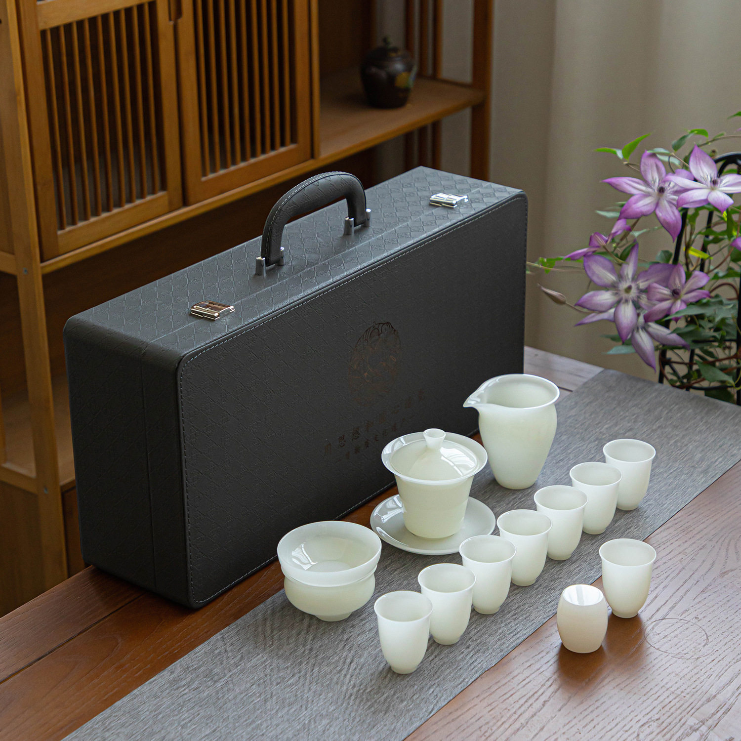 冰晶玉瓷茶具套装商务公司高档礼品送人送客户文创礼物纪念品