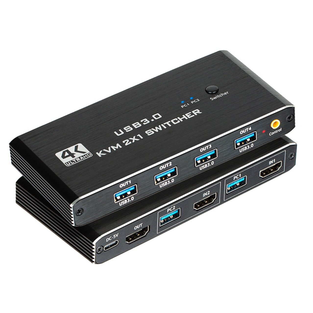 kvm 切换器USB 3.0HDTV电脑转换器2进一出高清切换器4K+USB3.0×4图片
