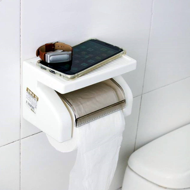 日式方形纸巾架塑料卷纸架家用卫生间厕纸架置物纸巾盒纸巾卷纸器