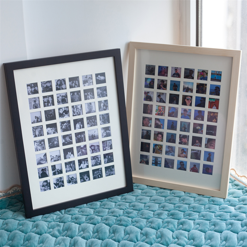 手工制作相框定制排版9 30 36 45 48宫格照片像框生日礼物实木框