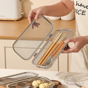 精选不锈钢筷篮可放消毒柜的筷子盒洗碗机筷笼厨房放筷子勺子的盒