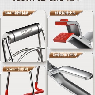 精选加厚不锈钢防烫夹取碗器取盘夹子厨房耐高温硅胶防烫夹菜盘蒸