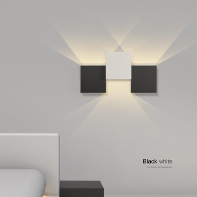 精选创意led壁灯简约现代卧室床头灯中山客厅背景墙灯过道灯楼梯