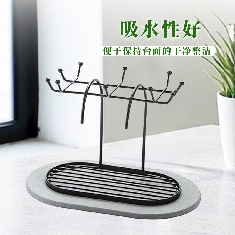 精选咖啡杯收纳架托盘一体挂架家用硅澡土铁艺套装复古水杯悬挂沥,家庭/个人清洁工具,杯架,淘宝优惠券,粉丝福利购,淘宝优惠卷