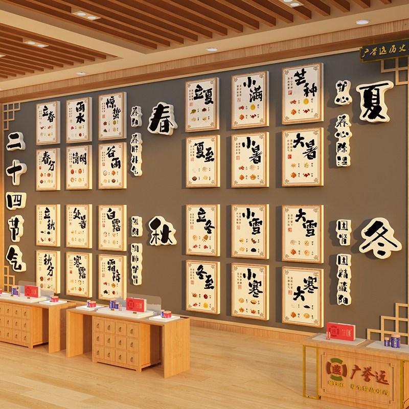 幼儿园环创材料主题墙面贴成品装饰中医养生馆形象文化八段锦挂图