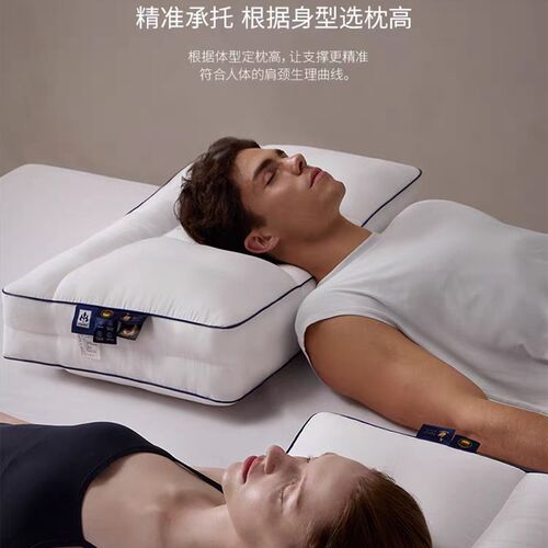 irisette德国95鹅绒分区枕护颈椎助睡眠枕芯羽绒枕头可水洗护颈枕