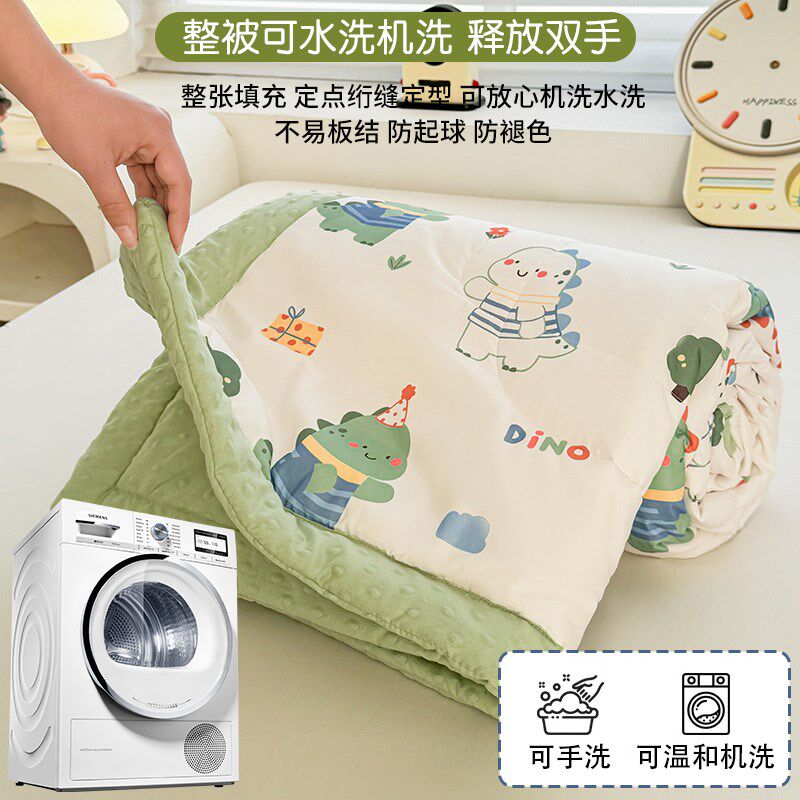 夏季冰凉豆豆夏凉被水洗棉空调被夏天薄被子可机洗单人儿童夏被