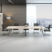 简约现代会议桌长桌办公室小型长条桌培训桌洽谈桌椅组合办公家具