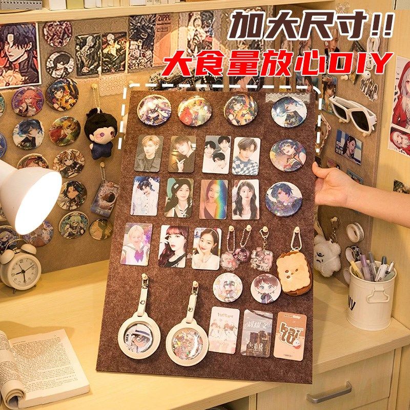 谷子毛毡收纳板展示墙贴照片墙钉子房间装饰装饰墙面背景墙魔术贴
