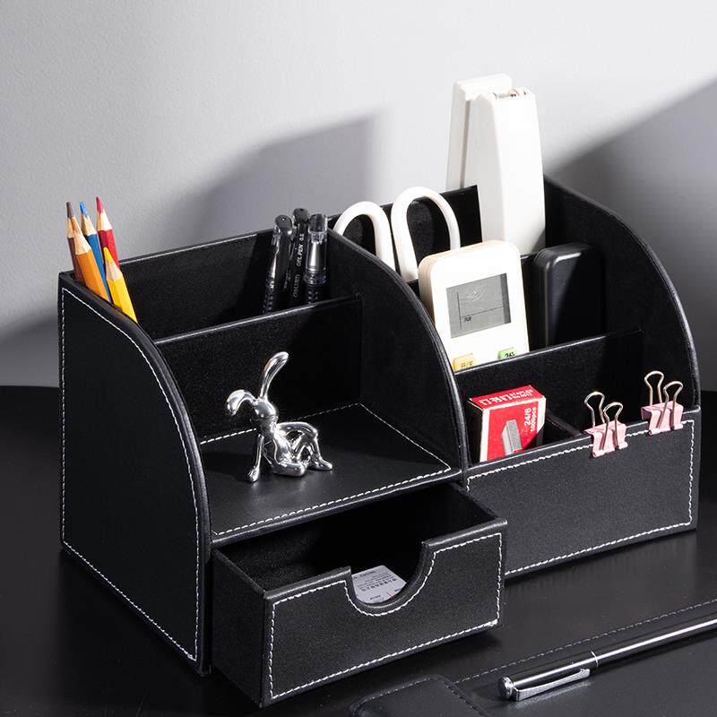 创意桌面文具笔筒收纳盒简约多功能男孩女孩笔架学生商务办公室用