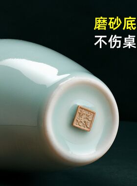 亲居大号打线玉净瓶青瓷花瓶现代创意家居装饰摆件插花水培花器