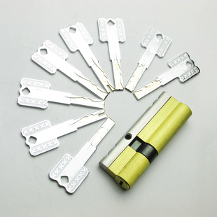 精选防盗门锁芯老式家用全铜叶片超C级弹子大门入户门铁门通用型