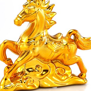 2026生肖马办公桌陶瓷储钱罐带来财富和宝藏金马饰品装饰大小储钱