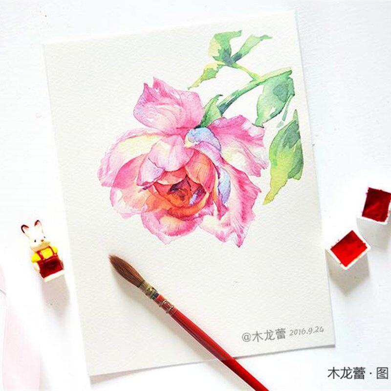 德国DaVinci 达芬奇V66 大中华限定版红貂毛水彩笔拖把笔红杆画笔
