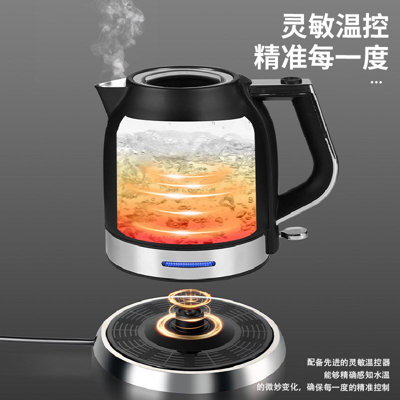 布拉沃新款家用电热水壶烧水壶欧式复古自动断电食品级不锈钢泡茶