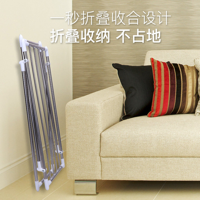 精选不锈钢踢脚线取暖器烘衣架晒被子室内飘窗落地折叠毛巾婴儿晾