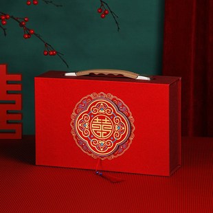婚庆用品大全提亲专用手提箱订婚礼金箱子彩礼钱盒子Y精致下聘礼