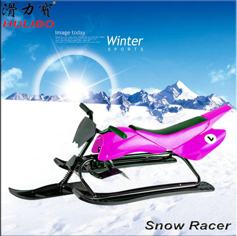 滑力宝出口欧美大人儿童戏雪用品 带刹车雪橇车冰车 无动力滑雪车