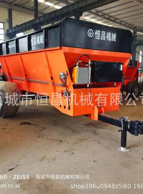 加重12方双竖绞龙撒粪机冻块大块粪肥双破碎撒粪车扬粪机