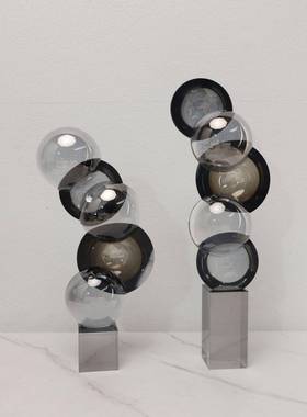 北欧极简水晶几何摆件样板房电视柜客厅桌面卧室书房家居饰品摆件