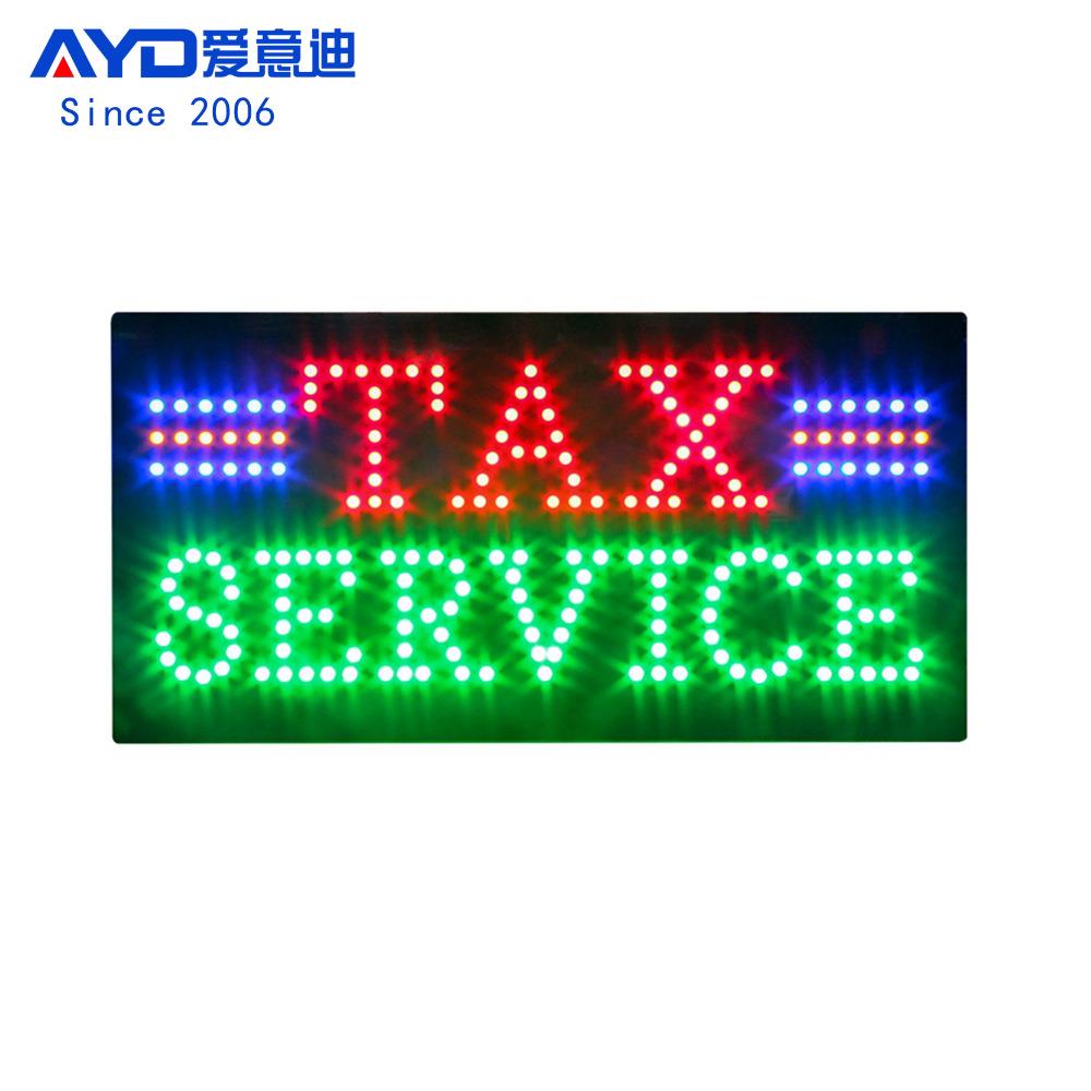 LED广告牌发光字橱窗标识牌LEDTAXSERVICESIGN60x30cm
