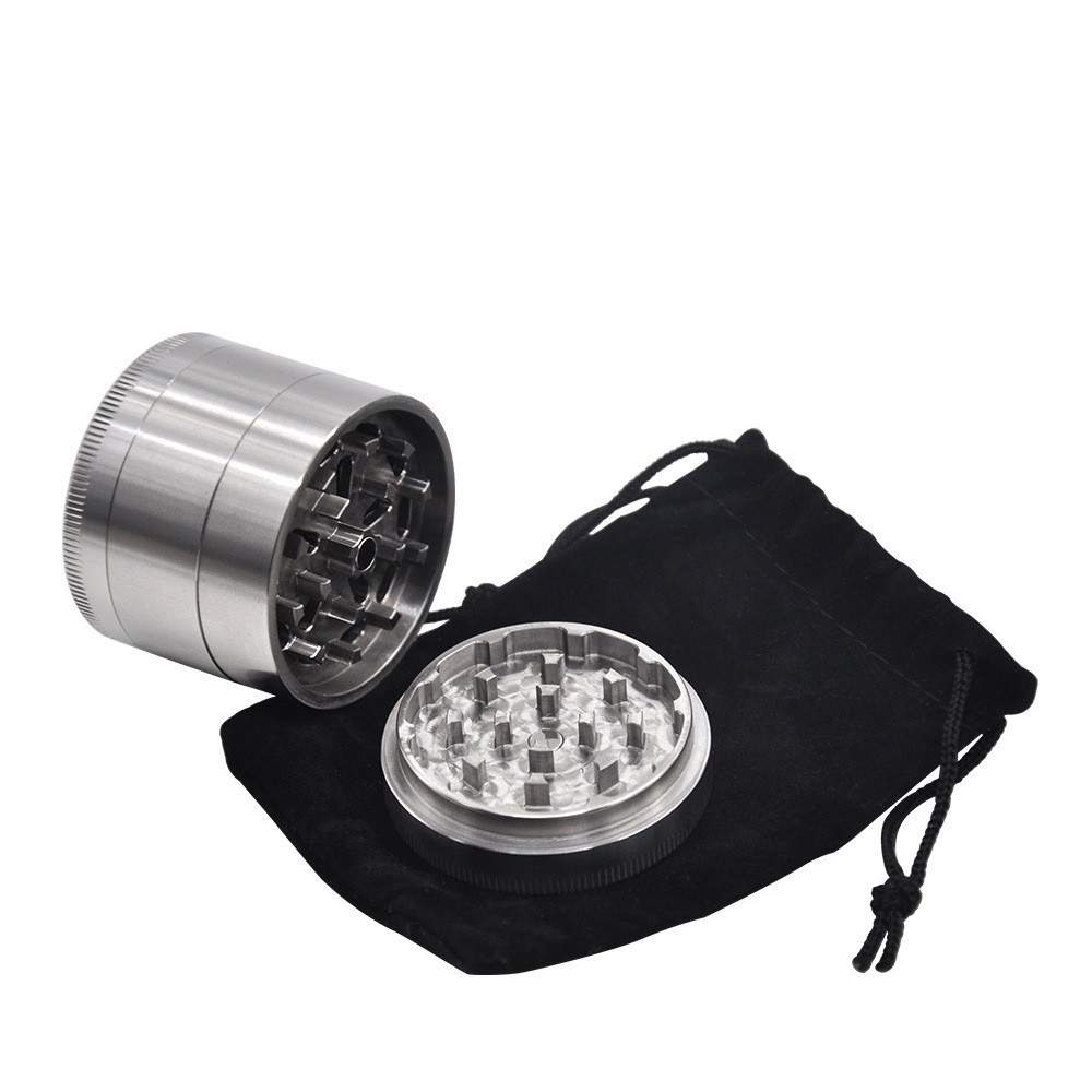 新款四层不锈钢磨烟器研磨器 stainless steel grinder