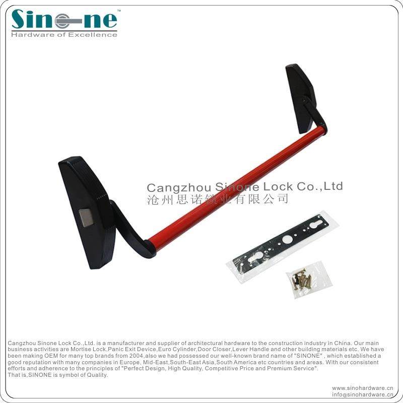 安防逃生锁下压式通道锁推杆锁烤漆材质单扇门双扇门下压推杆逃生