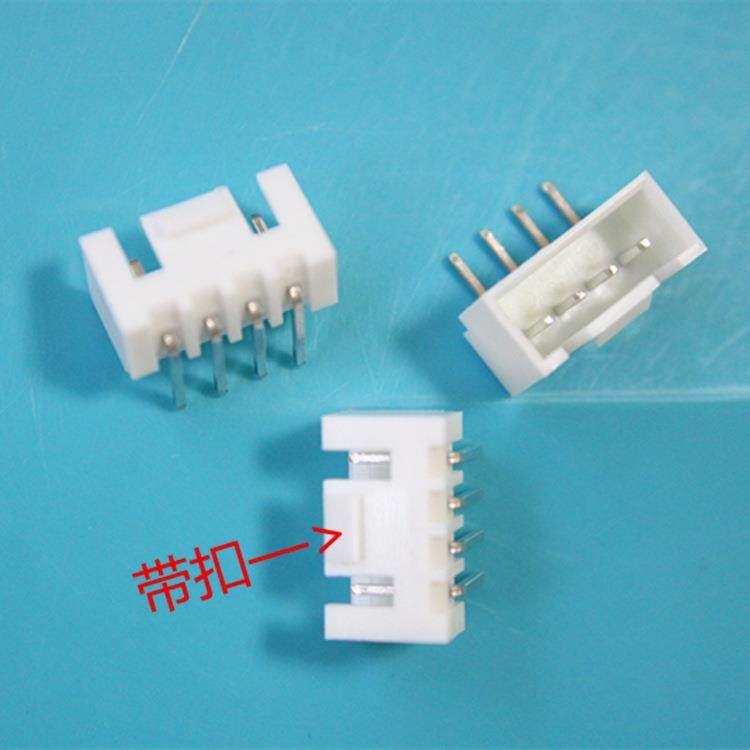 2.54mmXHB2.54-4AWXHB-4AW弯针针座4位带扣接插件bom配单