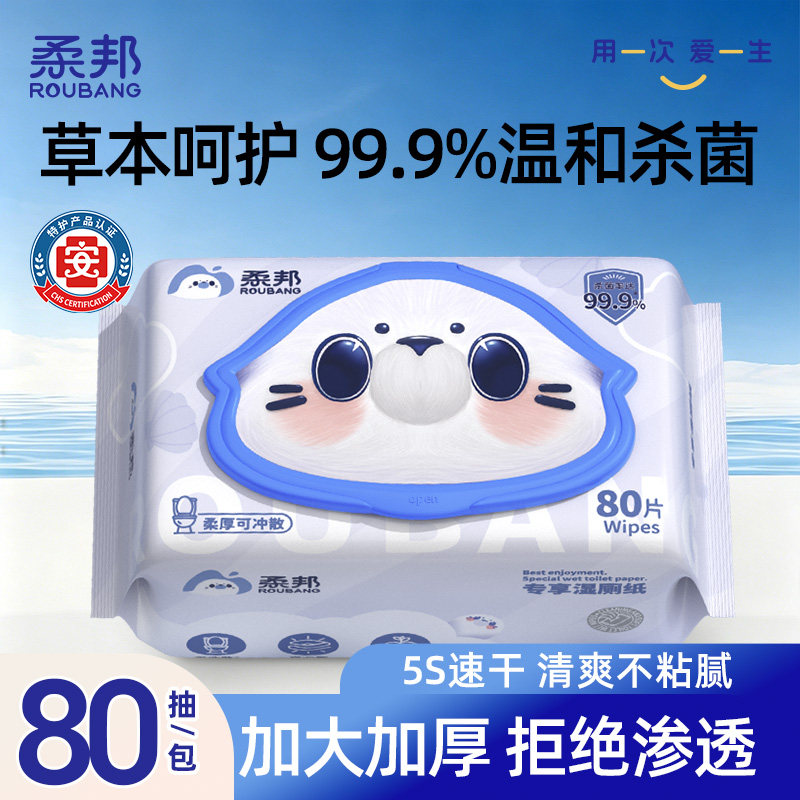 柔邦湿厕纸湿厕巾洁厕湿巾厕所图片