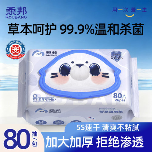 柔邦湿厕纸湿厕巾洁厕湿巾厕所