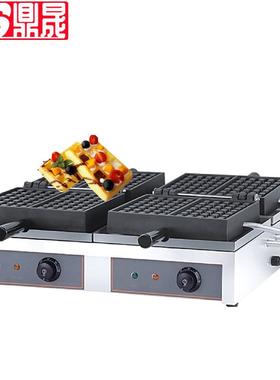 鼎晟商用电热翻转华夫炉格子饼机松饼机华夫饼小吃设备DS -313