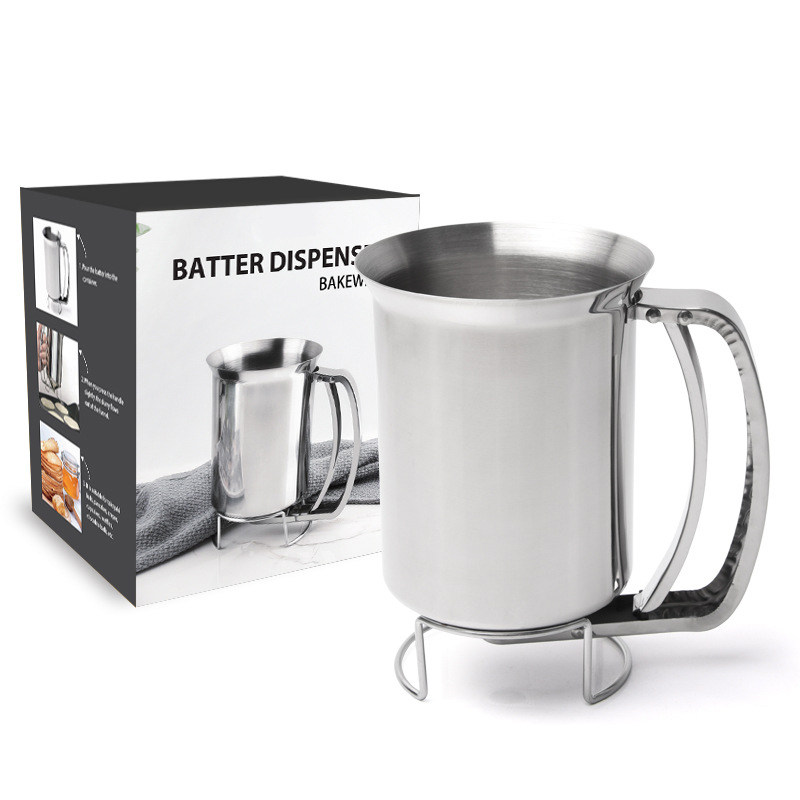 精选联娜手持不锈钢面糊分配器纸杯蛋糕面糊漏斗面糊分液器煎饼器,餐饮具,漏斗,淘宝优惠券,粉丝福利购,淘宝优惠卷