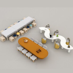 精选幼儿园儿童学习桌椅组合宝宝学生书桌家用写字桌售楼处活动区