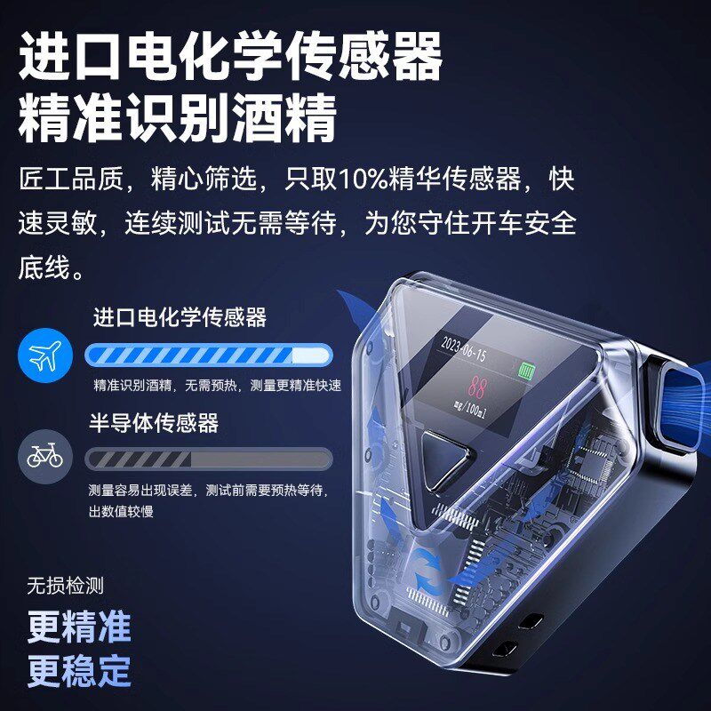 【电化学传感器】查酒驾专用测酒仪酒精测试仪吹气式高精度检测仪