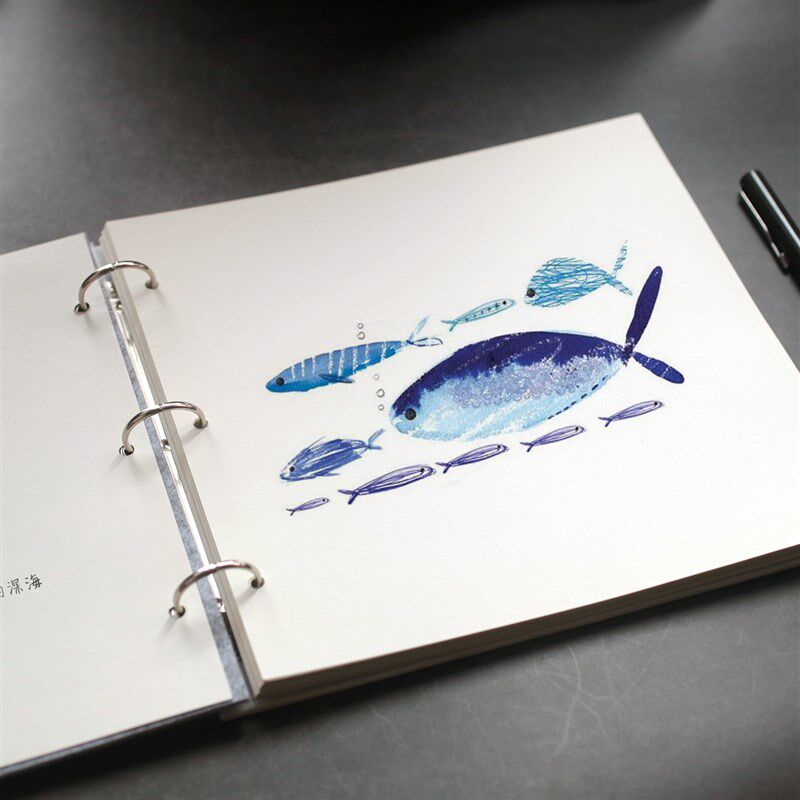 简约空白活页本素描速写插画设计手绘本子文艺创意画画笔记手账本