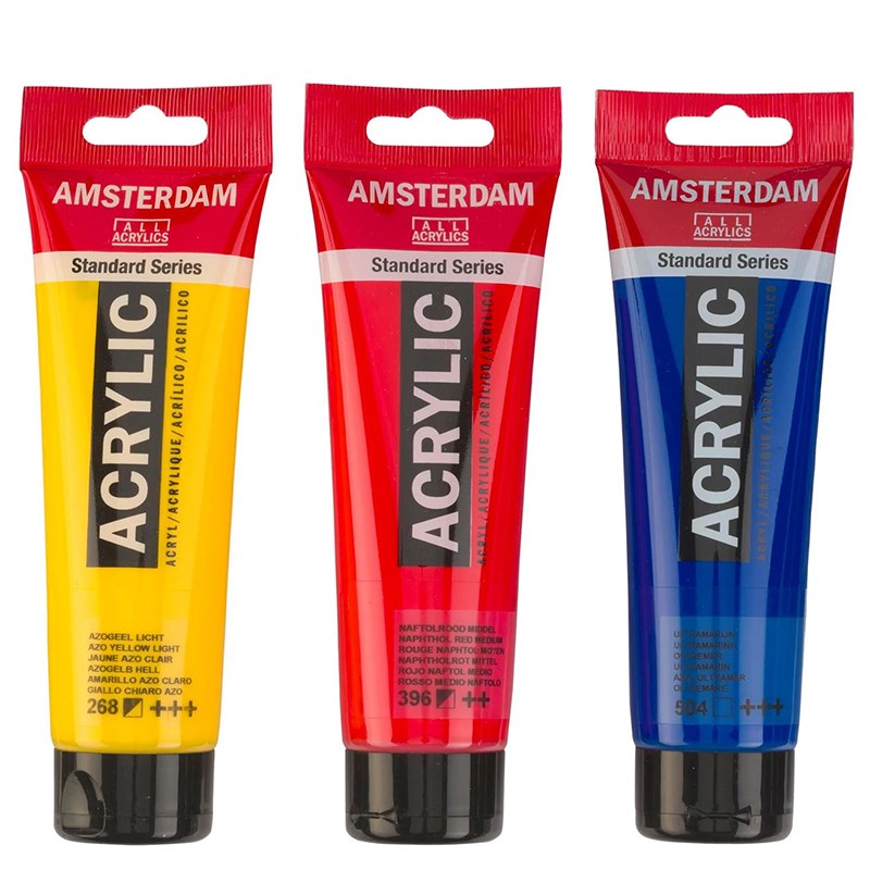 进口荷兰泰伦斯阿姆斯特丹丙烯颜料Amsterdam专业级凝胶版画黑墨