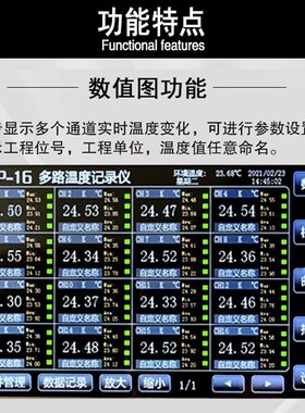 慧谱多路温度测试仪无纸记录仪TCP-500X测温记录巡检采集仪多通道