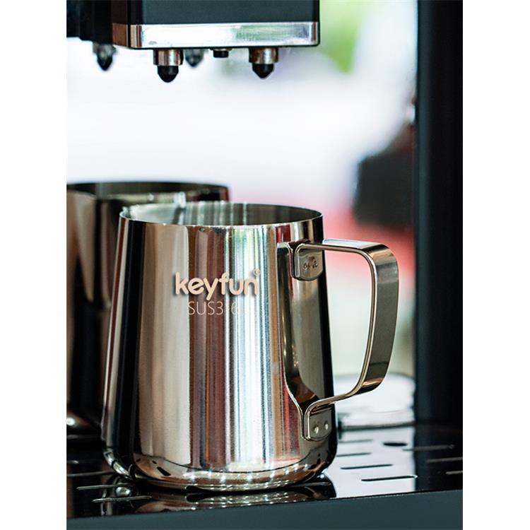 拉花缸316L不锈钢拉花杯尖嘴斜口牛奶杯打奶咖啡器具带刻度量杯