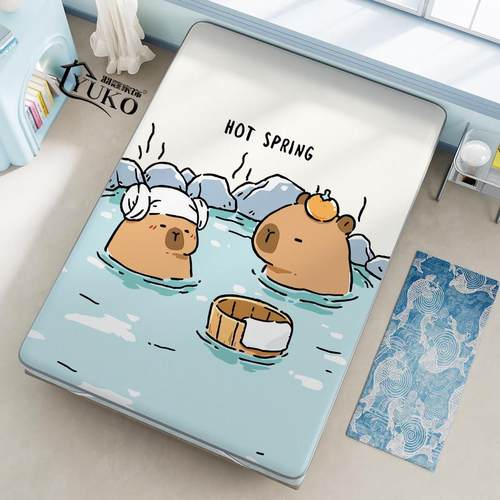 卡皮巴拉牛奶冰丝席床笠夏季儿童母婴可用夏天2025新款卧室15m床